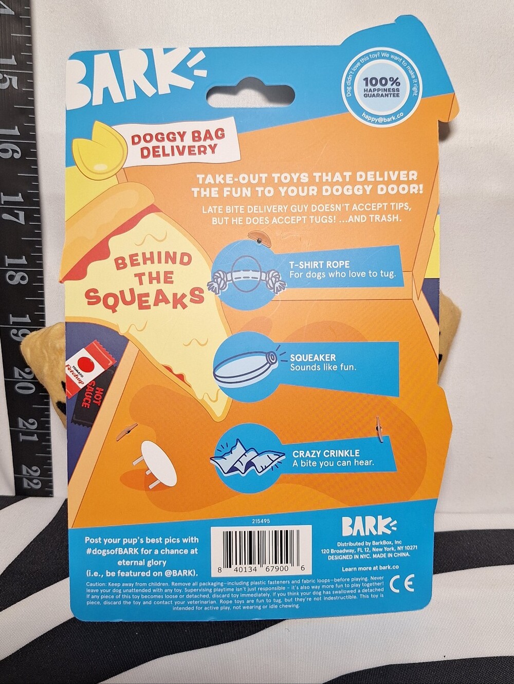 NWT Bark Doggy Bag Delivery Dog Toy XS-M - Picture 2 of 2